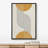 Mid-Century moderne, Boho, dessin au trait foncé, illusions avec sphères jaunes - impression sur toile-71165150-71165152