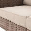 Causeuse de patio d'extérieur en osier avec coussins de 58,2 po de largeur Amberson