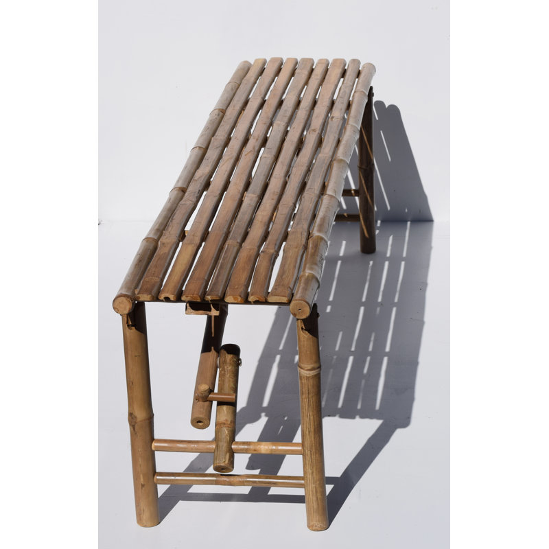 Bamboo54 Tropical Natural Bamboo Folding Bench, 63L