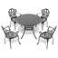 Ensemble de meubles de patio en aluminium coulé 5 pièces avec coussins Delicate