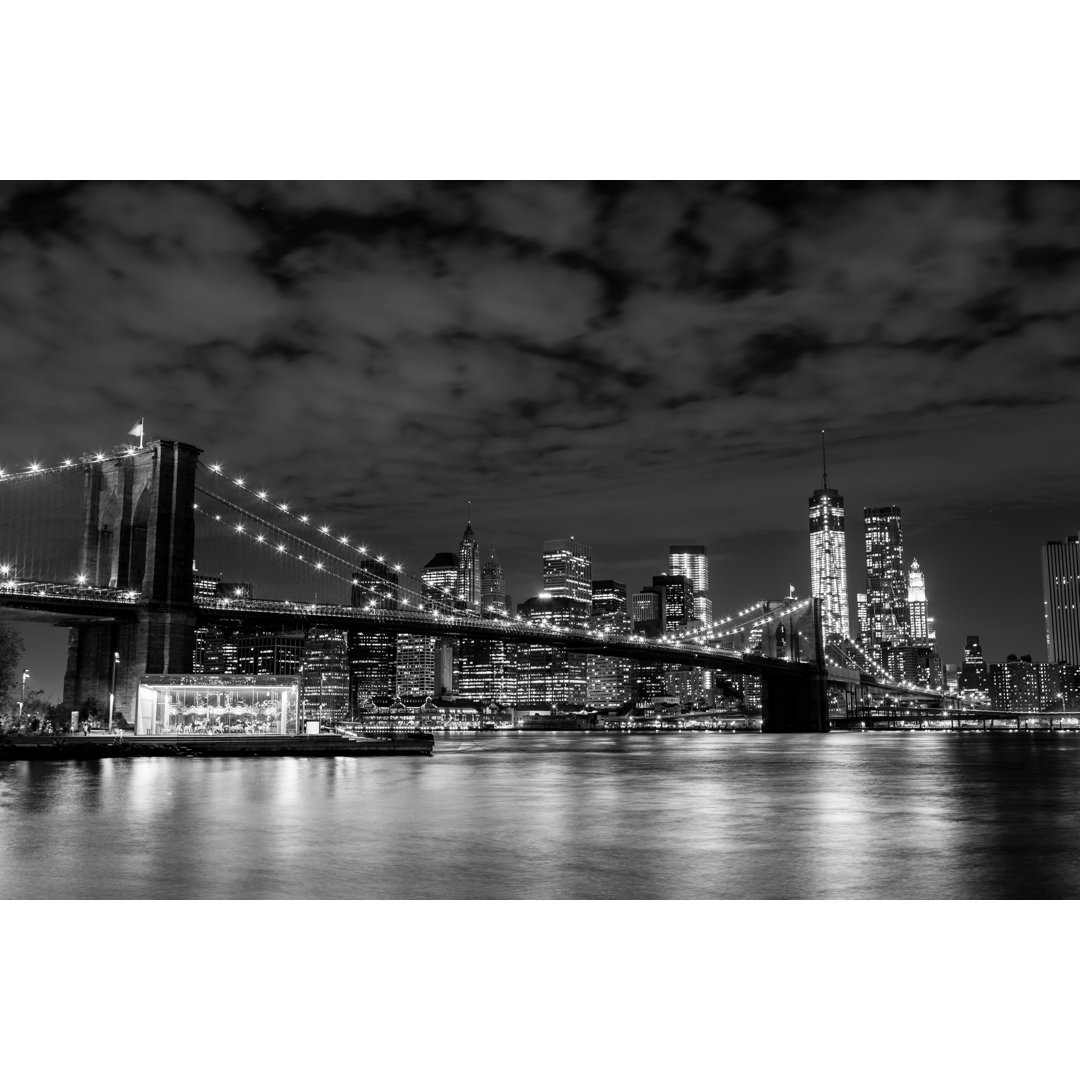 Brooklyn Bridge mit Manhattan - Druck