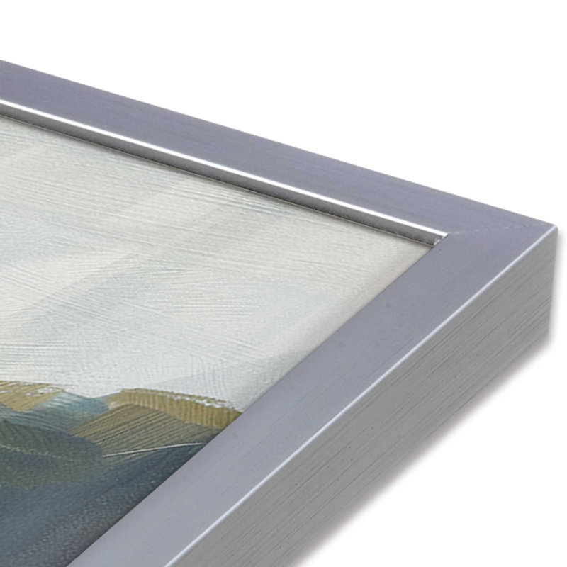 Ensemble de 2 pièces de sonate marine encadrée sur papier par Azure Artisanal Studio, Chrome poli