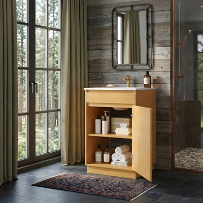 Meuble-lavabo de 20 po avec armoire fermée et tablettes réglables