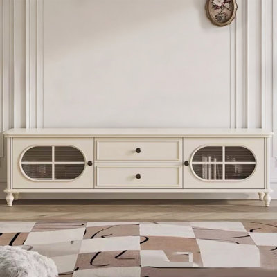 Meuble télé moderne en bois manufacturé beige
