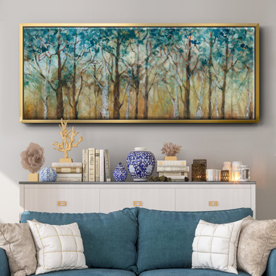 Sunlit Birch Grove - toile encadrée
