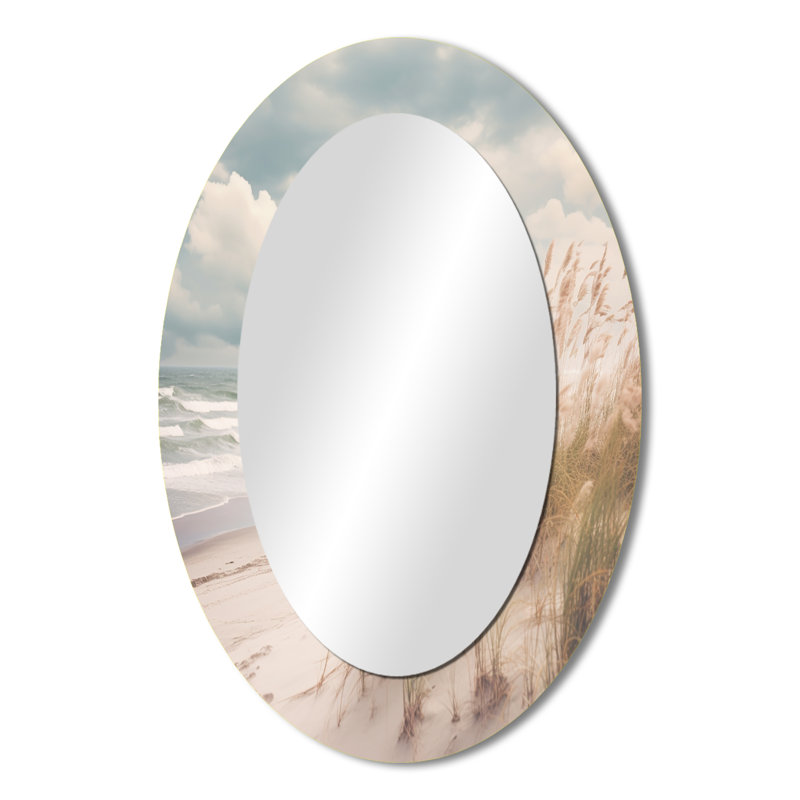 Miroir mural ovale blanc, 36 po x 24 po