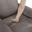 Fauteuil inclinable oscillant 1pc avec revêtement pivotant en cuir moka et meubles de salon-1241573334