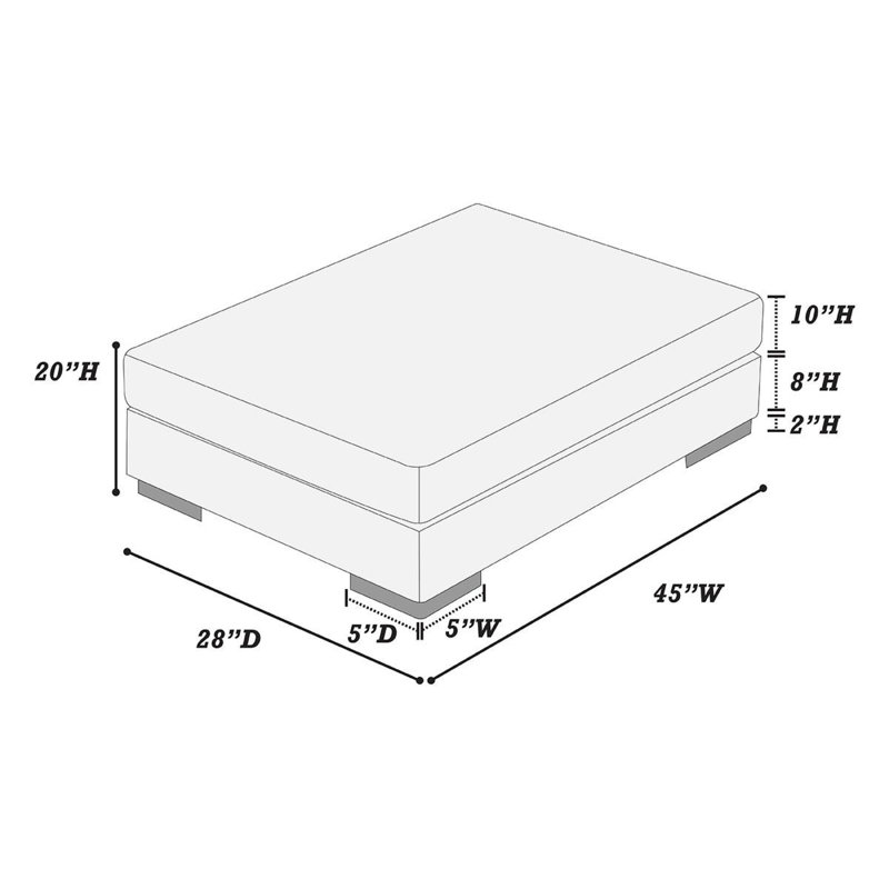 Sheperd Ottoman, Dark Gray