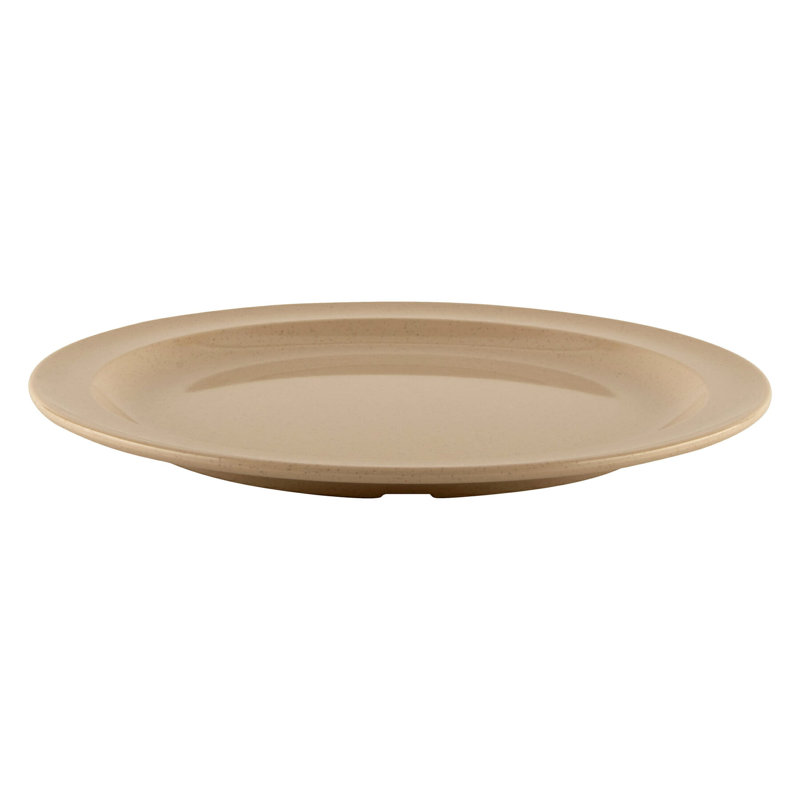 Assiettes plates en mélamine GET, 10,25 po, (ensemble de 12), Tanné