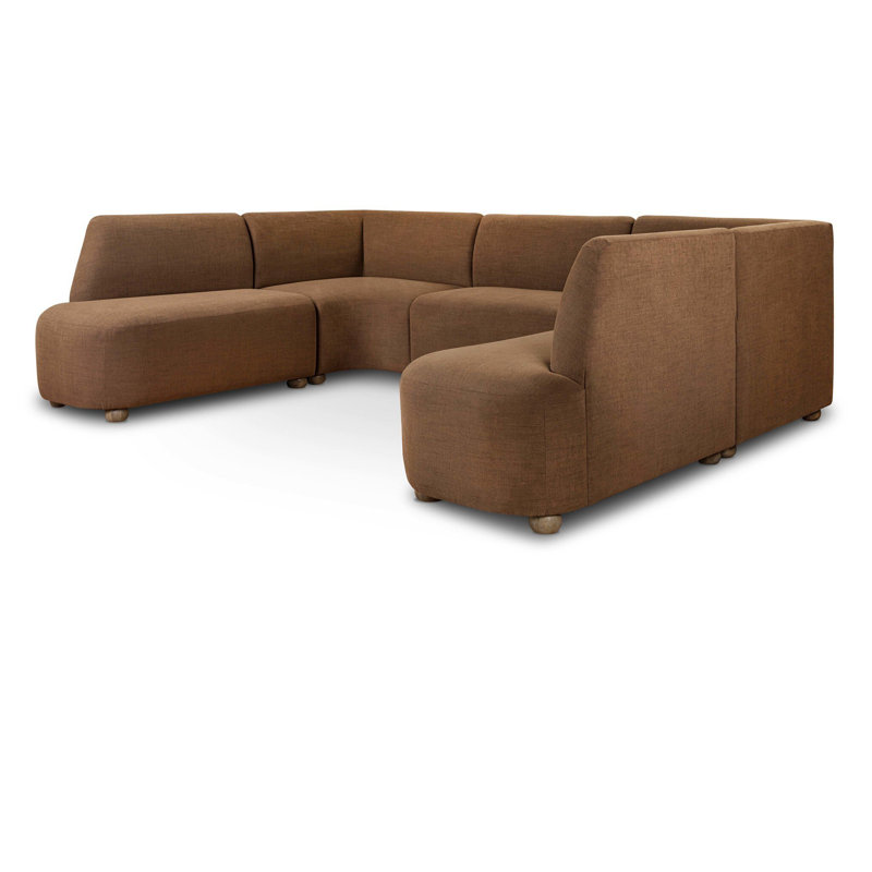 Clemence Sectional, 36" H x 128" W x 88.5" D