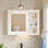 Armoire à pharmacie murale en panneau de fibres à densité moyenne l 36 po x P 6,7 po x H 27,8 po avec miroir et tablette réglable