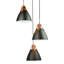  Luminaire suspendu 3 lumières noir