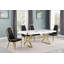 Ensemble de salle à manger en bois blanc avec chaises d'appoint en velours (5 ou 7 pièces)-908445316-908445319-908330499
