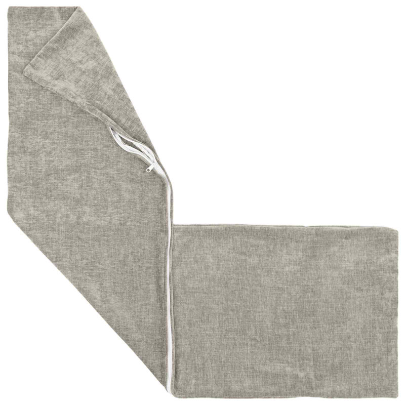  Cushion Cover HEERLEN Chenille Fabric Modern Pillow Decorative Case, 2, 145 cm W x 40 cm D, Light Grey