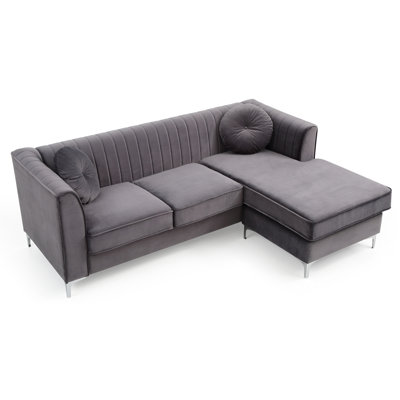 Delray 75in Sofa, Gray