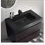 Meuble-lavabo mural flottant avec lavabo et rangement