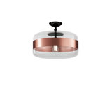 Futura Ceiling Lamp G Amber Brass Matt Black 1 E26 Ul