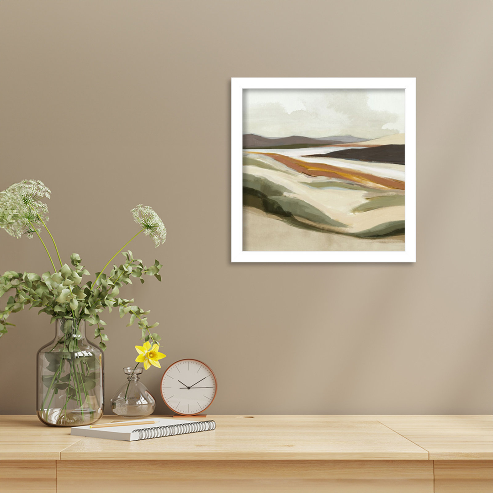 Fast Land Print by Jacob q, White, 13" H x 13" W