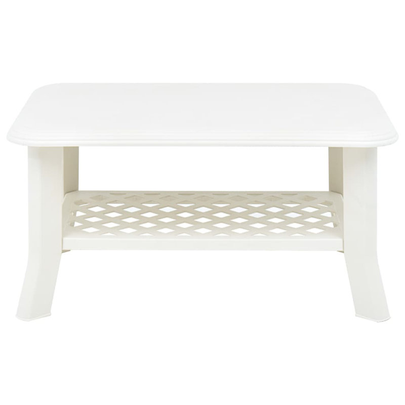 Bozek Plastic Coffee Table, White