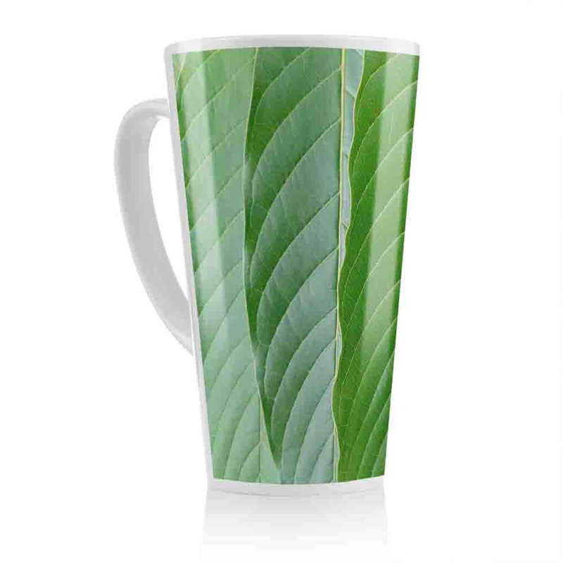 Close Up Of Leaves Latte Mug