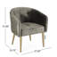 Chaise de salle à manger grise en velours gris
