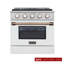Personnalisé Pro-Style 30 po. 4,2 pieds cubes Cuisinière à gaz autoportante à 4 brûleurs avec four à convection-73306186-73306188