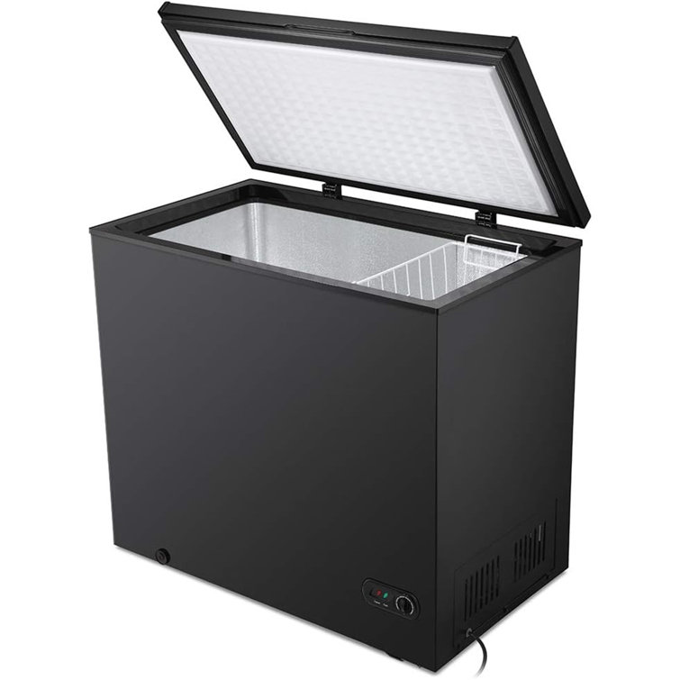 R.W.FLAME Portable 7 Cu. ft. Chest Freezer with Adjustable Temperature Controls Color: Black D58SZ200B-BLACK