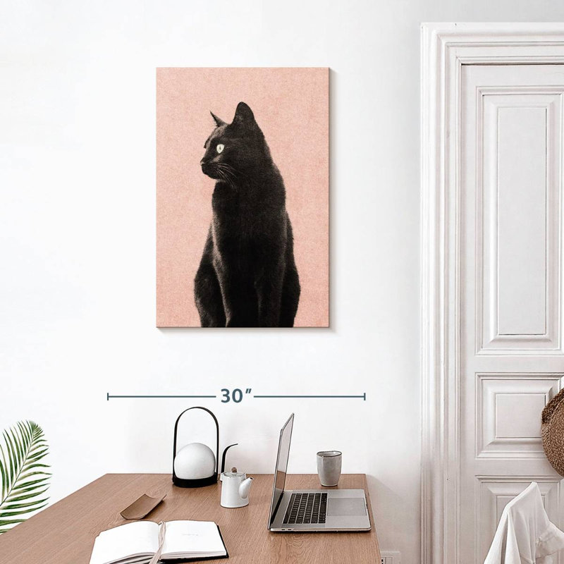 Brampt Black Cat Peach, 30" H x 20" W