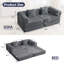 Canapé modulaire en velours côtelé avec 2 coussins-296852151