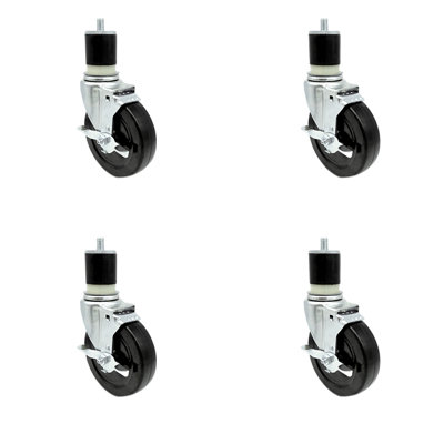 Expanding Stem Caster with Brake