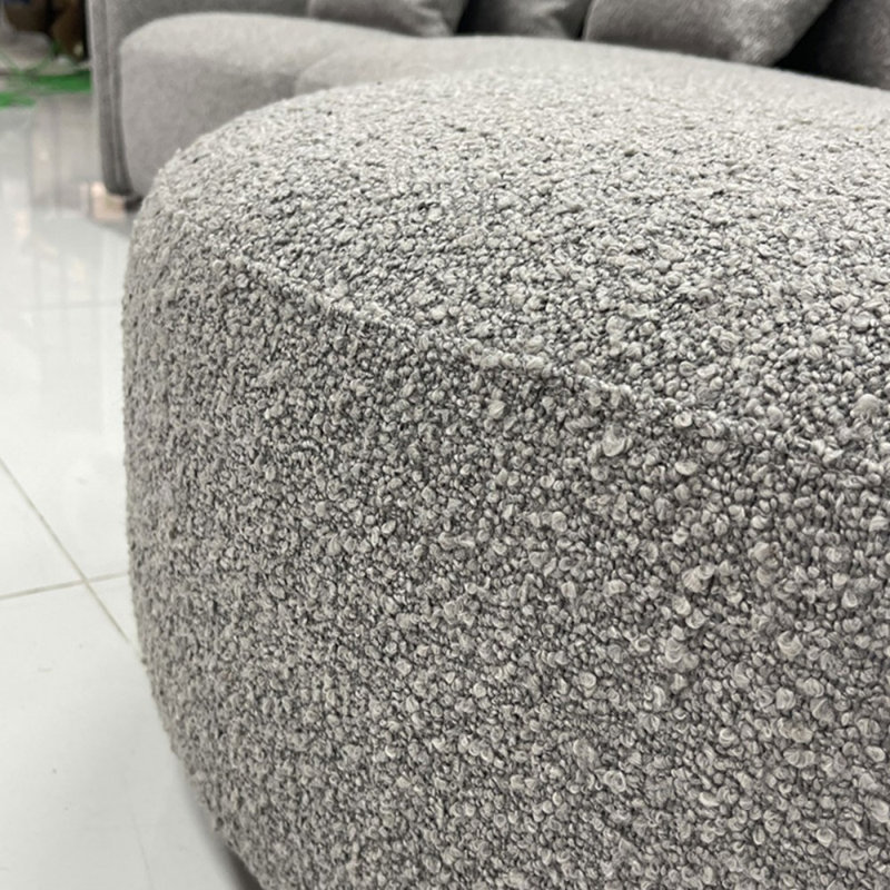 Canapé modulaire 2 pièces rembourré, Orienté à droite, Velours gris velours