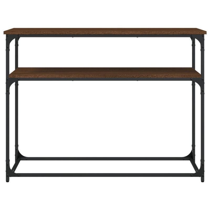 Console Table, 75cm H x 100cm W x 35.5cm D, Brown Oak