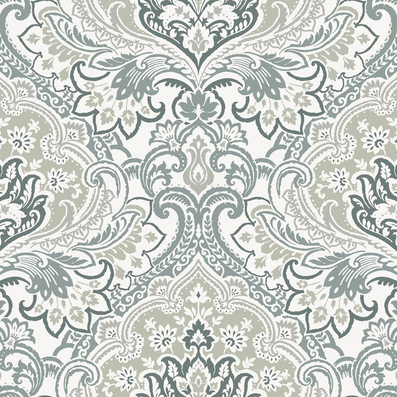 Cecili 8.23m x 68.58cm Matte Wallpaper Roll, Off-White