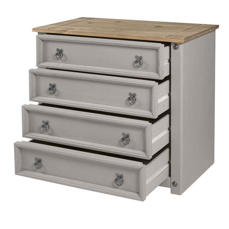 Bridewell 80cm W 4 - Drawer Chest of Drawers, Grey