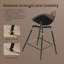 Tabourets de bar / de comptoir Mid-Century l 17,7 po x P 15,7 po Borna avec structure et repose-pieds en acier-825573022-825361133