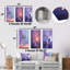 Violet Vase visionnaire Tranquility - ensemble de 3 fleurs murales en métal-284586975