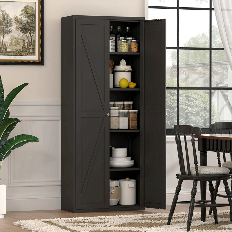 Armoire de rangement à 2 portes en métal avec tablettes réglables et armoire en acier