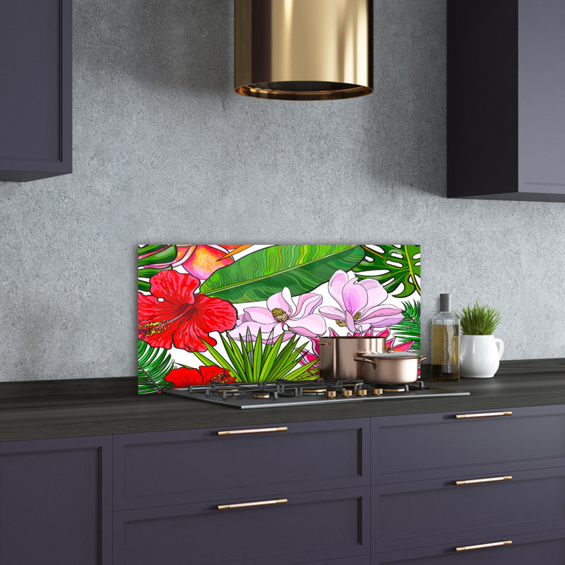 50cm W x 100cm L Glass Peel and Stick Panel