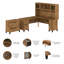 Ensemble de bureau avec rehausse Magomed-272313513