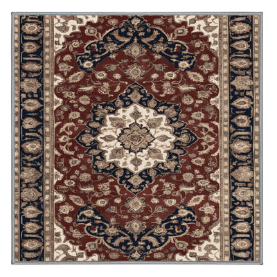 Machine Washable Persian Gray Area Rug