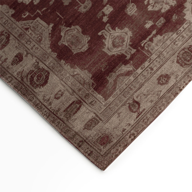 Overdyed Black Indoor and Outdoor Area Rug, Rectangle 5' x 7'
