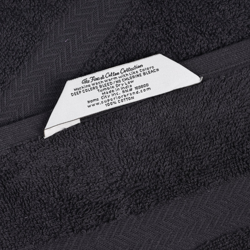 Ensemble de serviettes 6 pièces Franklin, Noir