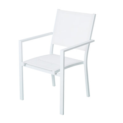 Zuckerman Stacking Patio Dining Armchair with Cushion