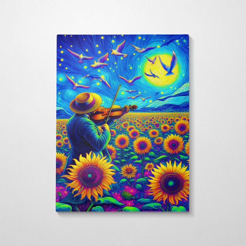 Peinture décorative sur toile, H 27,6 po x l 19,7 po