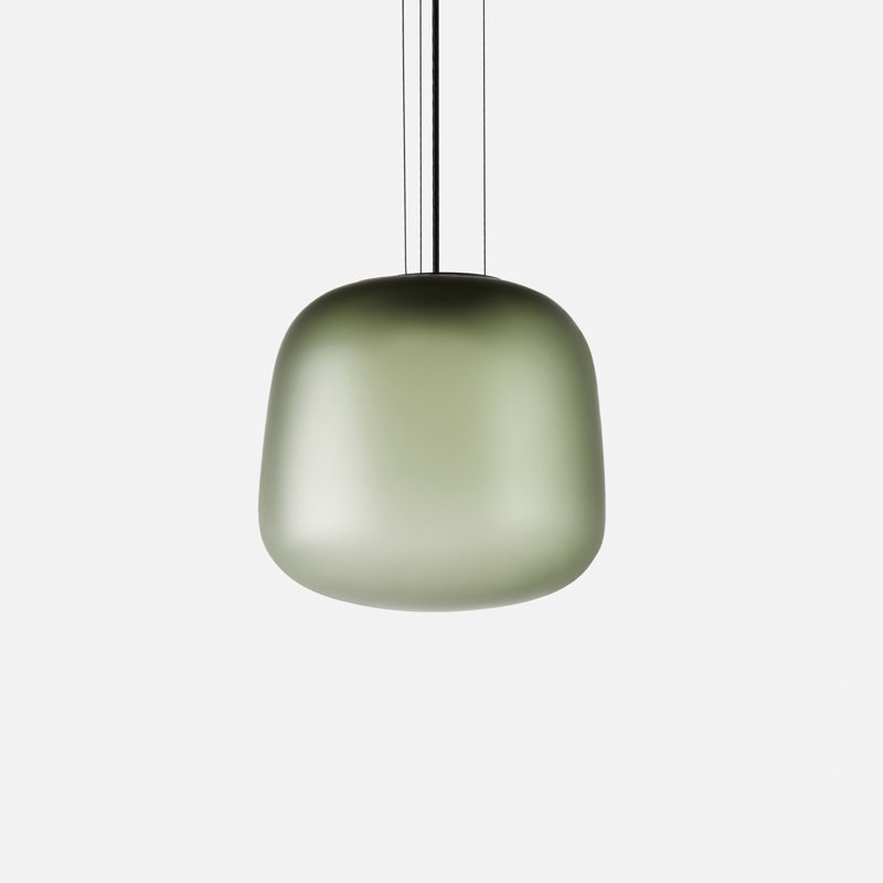 Point Pendant, Green, 12" H x 13" W