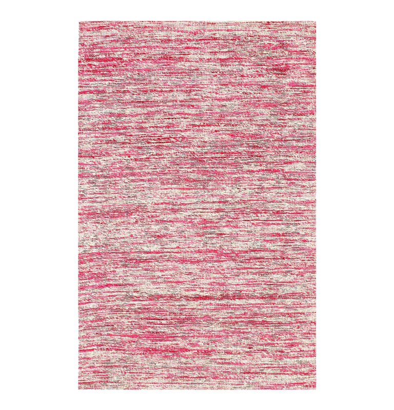 Tapis tissé à plat rose et mauve