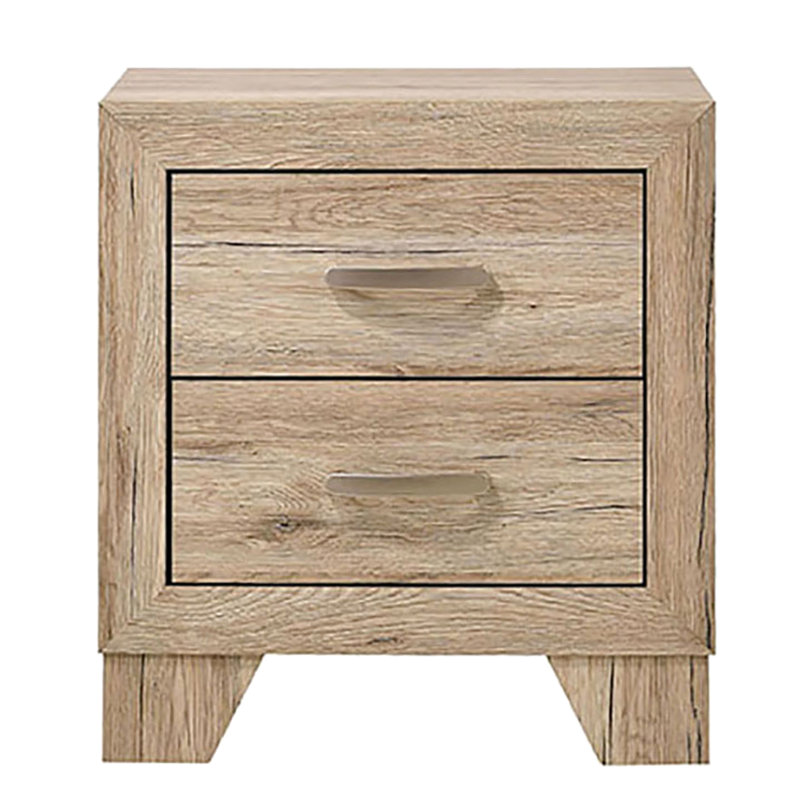 2 Table de chevet pour chambre à coucher avec glissières stables et poignée en métal remplaçable rustique avec tiroir personnalisable