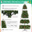 Arbre de Noël avec support en métal pliable
