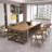 Tan Rectangular Solid Wood with 3 drawers desk-213974291
