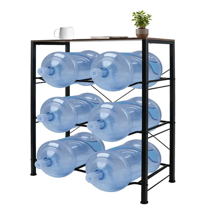 3 Tier Black Movable Water Jug Stand